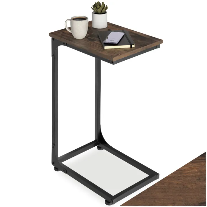 Table d'appoint style industriel Bois foncé industriel, rustique