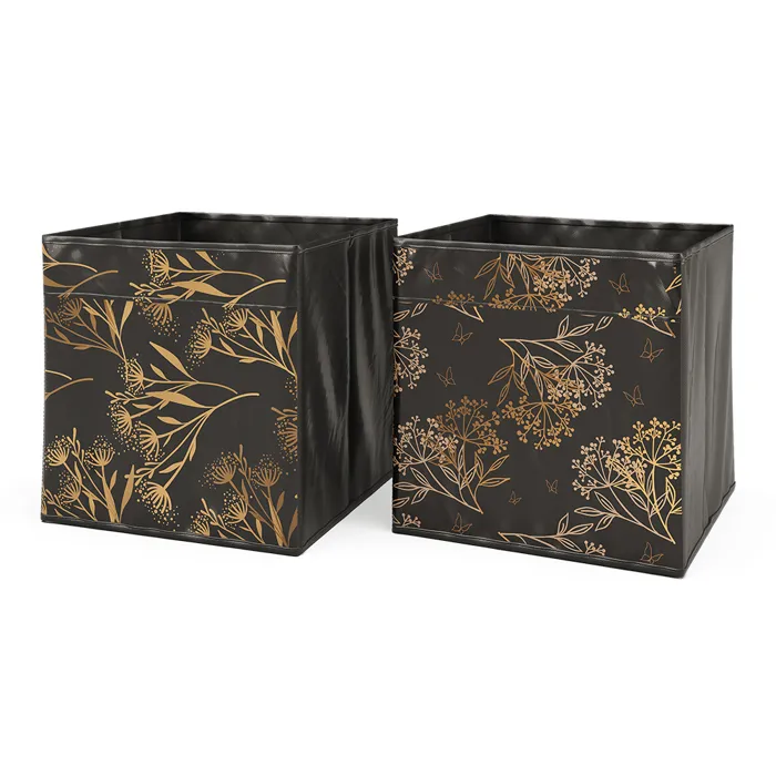 Vicco Boîte pliante noir/or 30x30cm Set de 2 options1