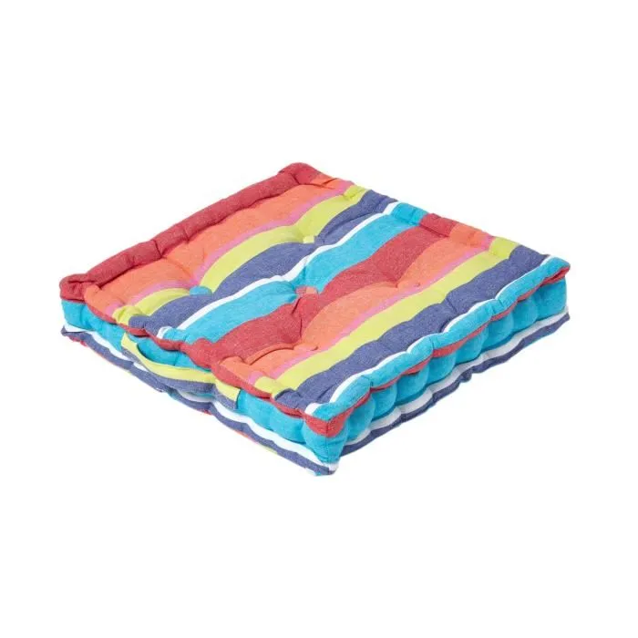 Coussin De Sol Rayures Multicolores 50x50cm - Homescapes