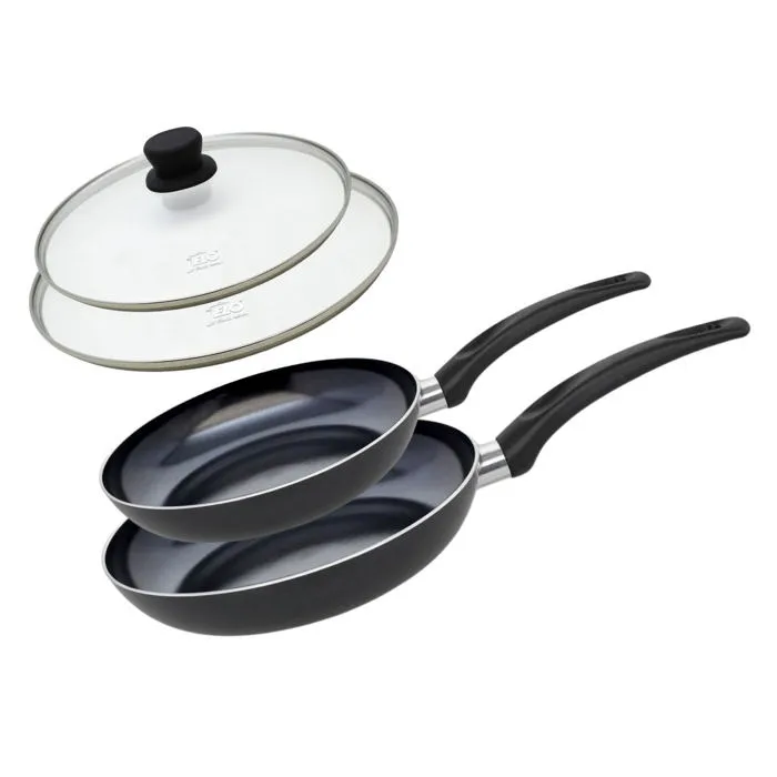 Set De 2 Poêles 20 Et 24 Cm Et 2 Couvercles Prima Cucina