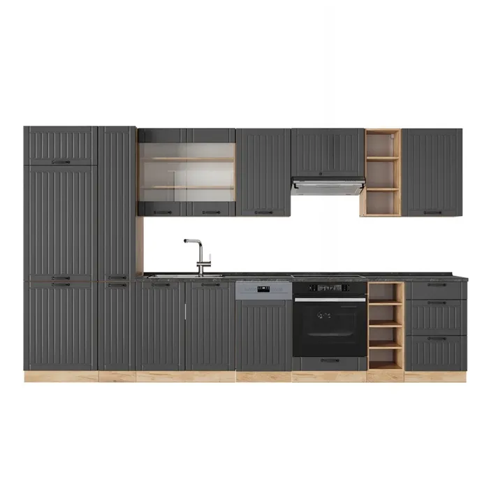Vicco Cuisine Gris foncé 355cm, PT Anthracite