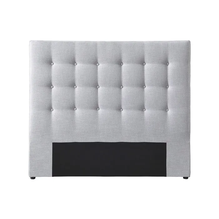 Tête de lit capitonnée 140 cm - Tissu - Gris clair - FRANCESCO