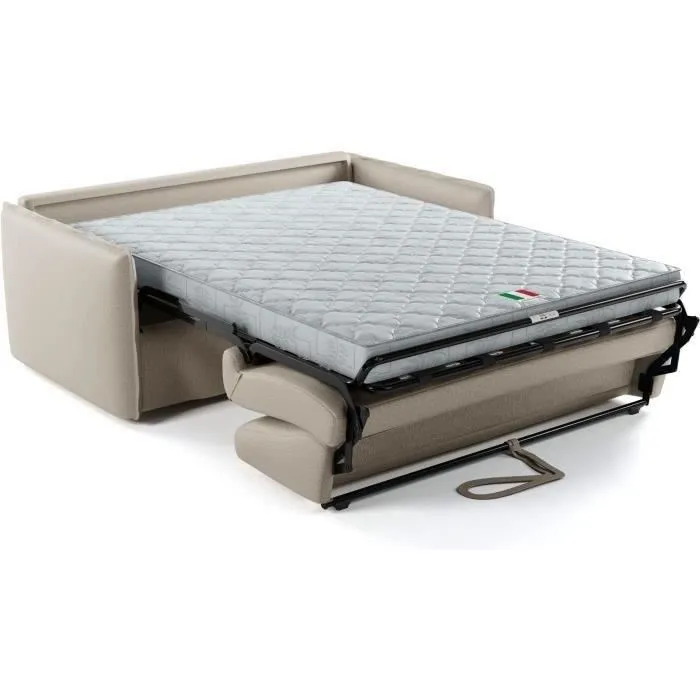 Canapé Convertible Express - 3 Places - Mykonos - Tissu Como 3 Linen - 185 X 104 X 90 Cm -