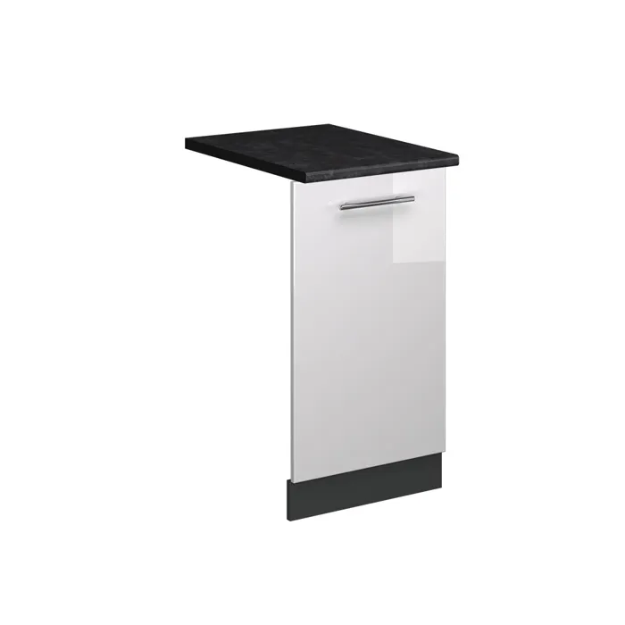 Vicco Façade de lave-vaisselle Blanc Haute brillance 45cm, PT Anthracite
