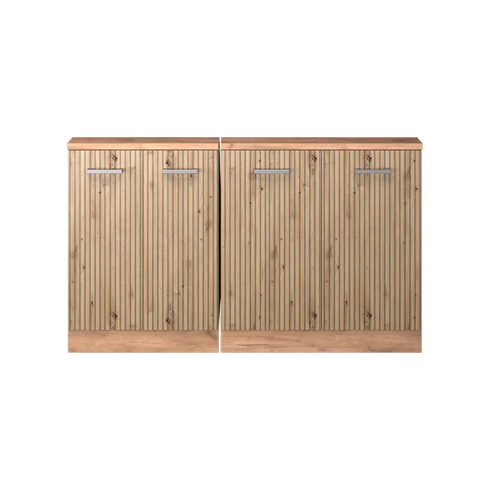 Vicco Ensembles de meuble de rangement sous pente Chêne Artisan/Chêne doré Lot de 2