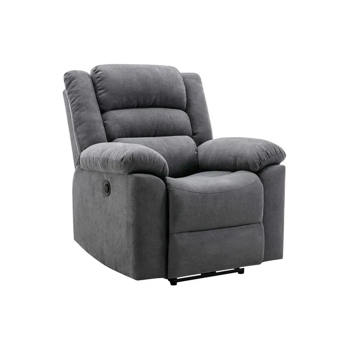 Fauteuil relax électrique en tissu gris BUROLO
