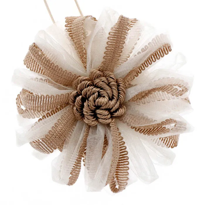 Embrasse à rideaux aimantée 9cm Beige/Taupe - Boulet