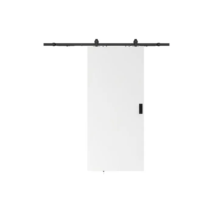 Porte coulissante avec système en applique - H205 x L83 cm - MDF + PVC Blanc - VARIN II