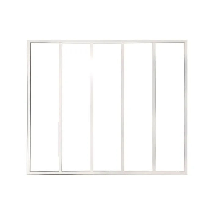 Verrière atelier en aluminium thermolaqué blanc 150 x 105 cm- BAYVIEW