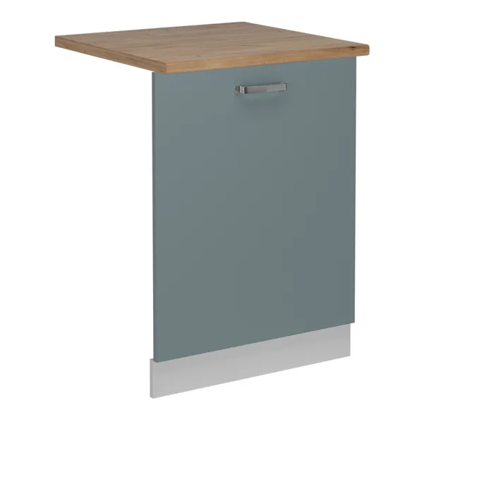 Vicco Panneau de lave-vaisselle Bleu-gris 60cm, PT Chêne