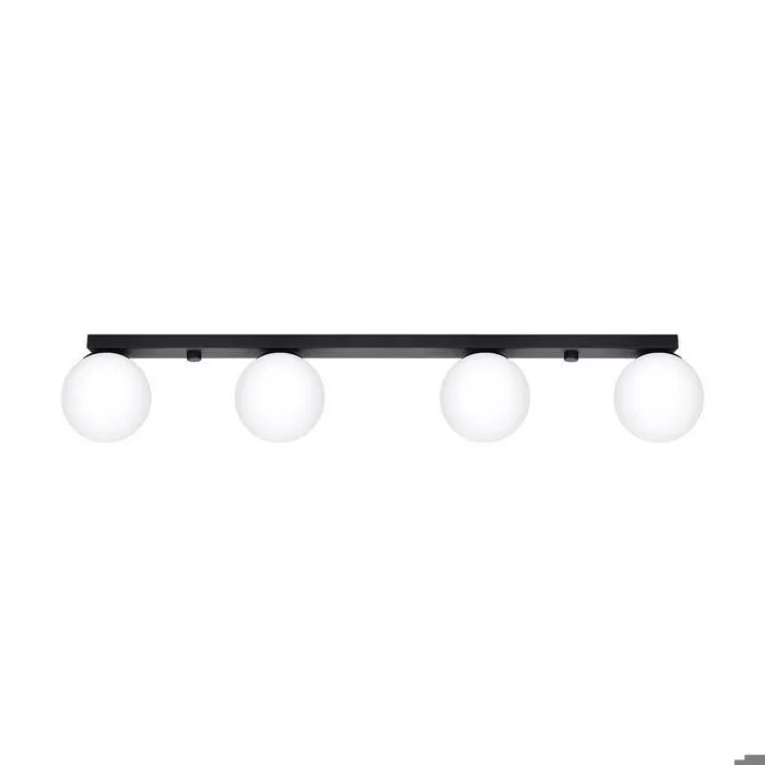 Plafonnier en Acier/verre - SERAPHINE - Noir - IP20 - Max 8W LED - G9 - Style Moderne