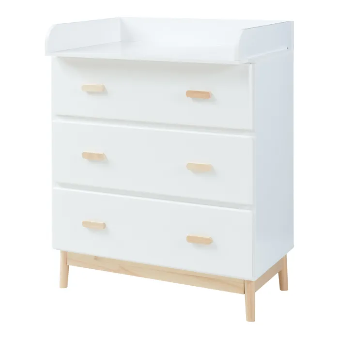 Commode à langer Sarievn 100 x 80 x 53 cm blanc en.casa