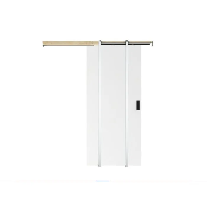 Porte coulissante avec système à galandage - H205 x L83 cm - MDF + PVC Blanc - VARIN II