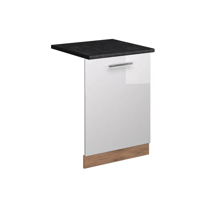 Vicco Façade de lave-vaisselle Blanc Haute brillance 60cm, PT Anthracite