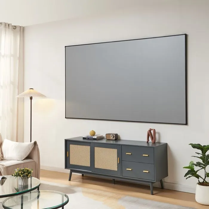Écran de projection mural Väkhoga 100 pouces Full HD 4K 8K HDR gris en.casa