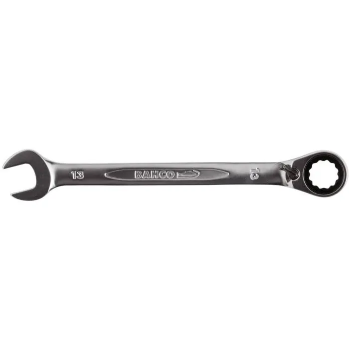 Bahco 1RM-7 clé mixte à cliquet métrique 7 mm, tête fine, finition chromée micro-mate