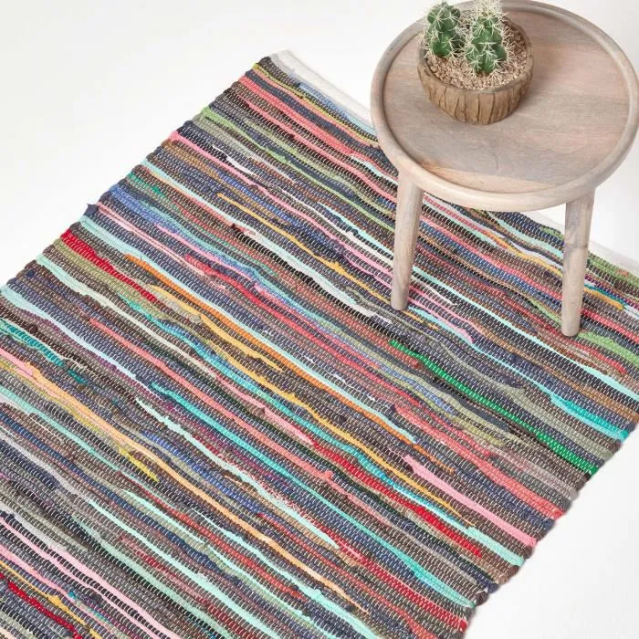 Tapis Chindi En Coton Recyclé 120x180cm - Homescapes