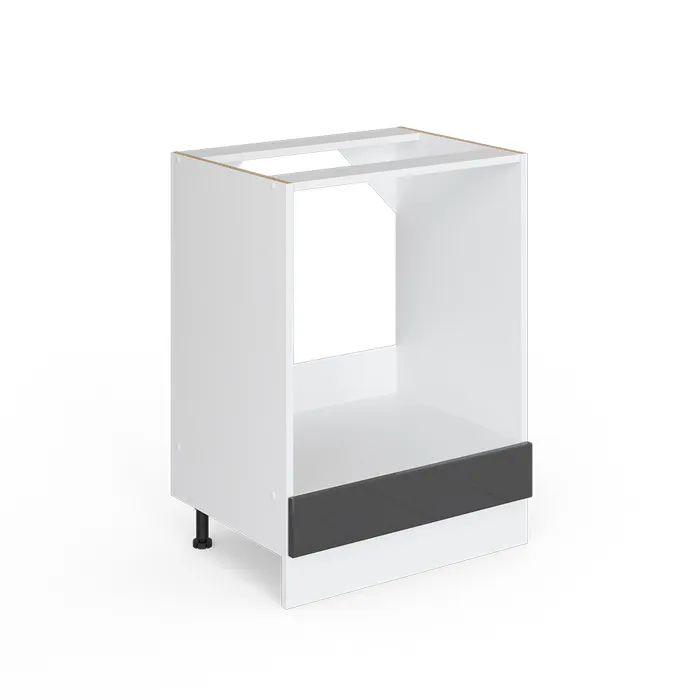 Vicco Meuble pour four Anthracite Haute brillance 60cm sans PT