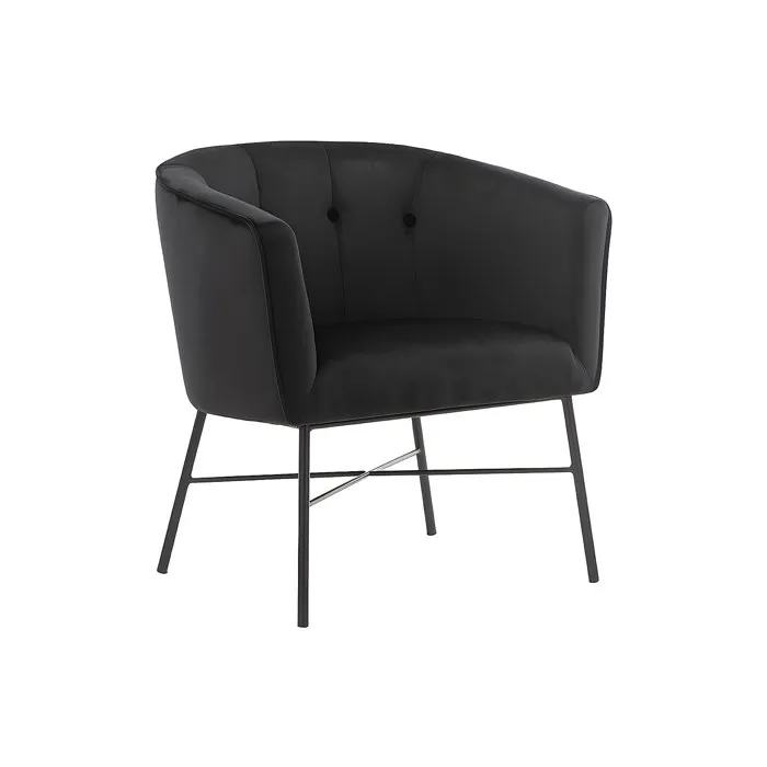 Fauteuil Cabriolet En Velours Fakart - Noir