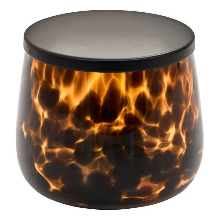 Pot À Cotons En Verre Dotty Flammes Marron - 5five