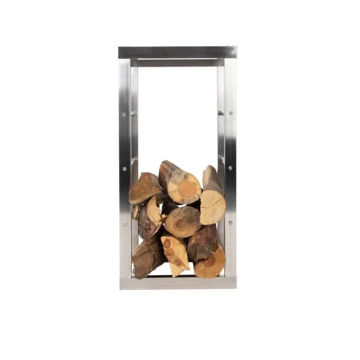 Étagère à bois de cheminée, Chios 1, Porte bûches Design, 80 x 25 x 40 cm - Floordirekt
