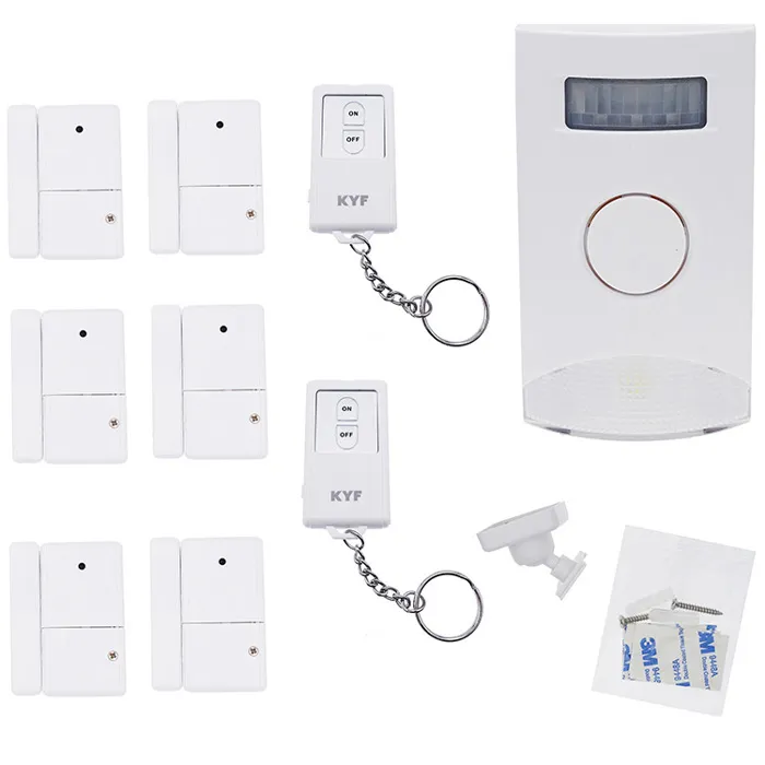 Kit Alarme autonome détection de mouvement Eclairage alerte détecteur ouverture et télécommande