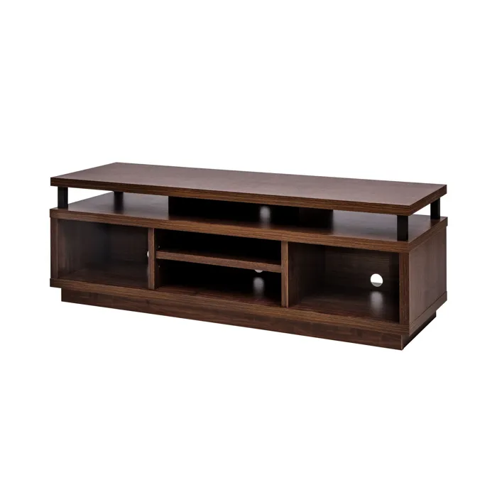 Iris Ohyama, Meuble TV, Meuble tele, Banc TV, Ecran jusqu'à 55 pouces, OTS-125M, Marron, L38 x P126 x H41.5 cm