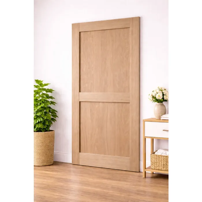 Porte Coulissante Atelier 2 Panneaux Chene H204 X L73 Cm Gd Menuiseries