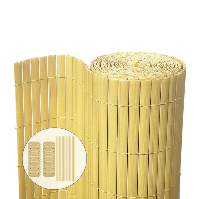 Vounot Canisse Pvc Brise Vue Ultra Renforce Avec Attaches De Fixation 80x300cm Beige