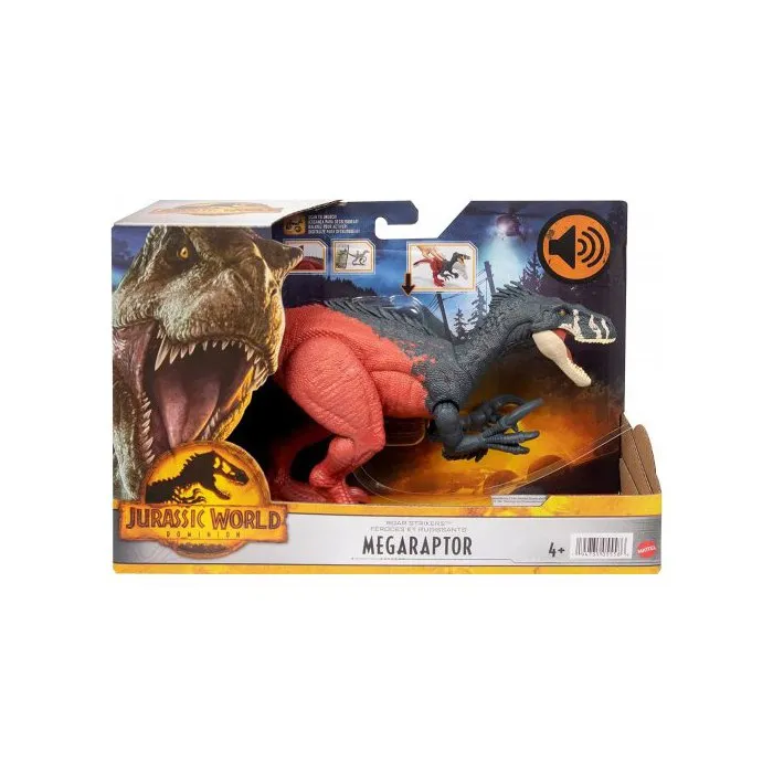 Coffret Dinosaure Megaraptor - Articule Et Sonore - Dino Dominion - Jurassic World - Mattel Hgp79