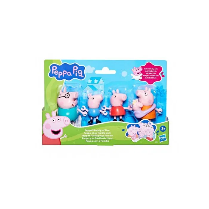 Coffret Peppa Pig Et Sa Famille De 5 - Figurines, Personnages - Hasbro - G0506 - Jouet Préscolaire