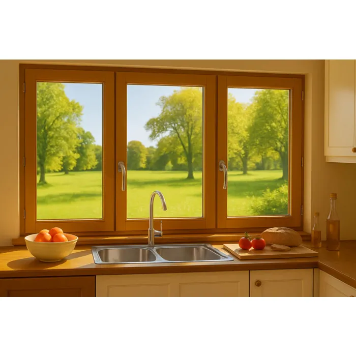 Fenetre Bois 3 Vantaux H125 X L180 Cm Côte Tableau Gd Menuiseries