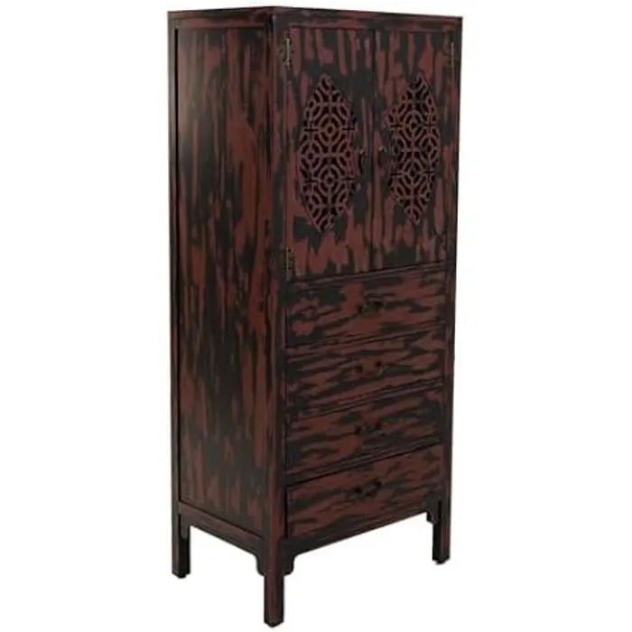Armoire Alexandra House Living Rouge Bois D'épicéa Bois Mdf 40 X 140 X 60 Cm