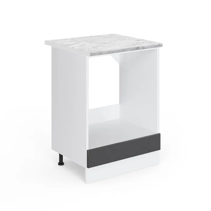 Vicco Meuble pour four Anthracite Haute brillance 60cm, PT Marbre