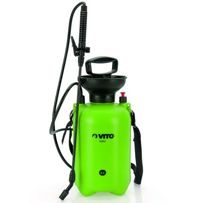 Pulvérisateur 5l Vito Lance 60cm Poignée Tuyau 1.20m Pression Manuelle Spray Et Jet V