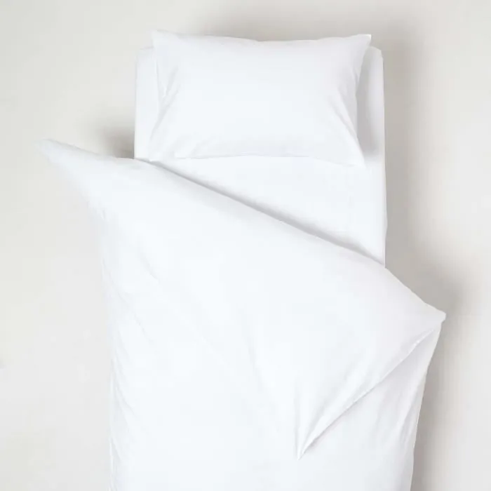 Parure De Lit Bébé 120x150cm Coton Égyptien 200tc Blanc Homescapes