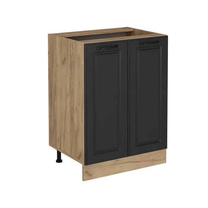 Vicco Meuble bas de cuisine Anthracite campagne 60cm sans PT