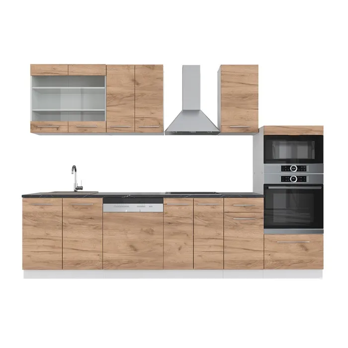 Cuisine Fame-line 300cm Avec Armoire Haute, Sans Pt Vicco