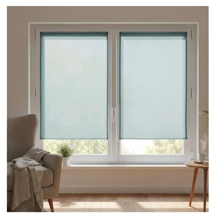 Paire De Rideaux Voile Uni Brise Bise