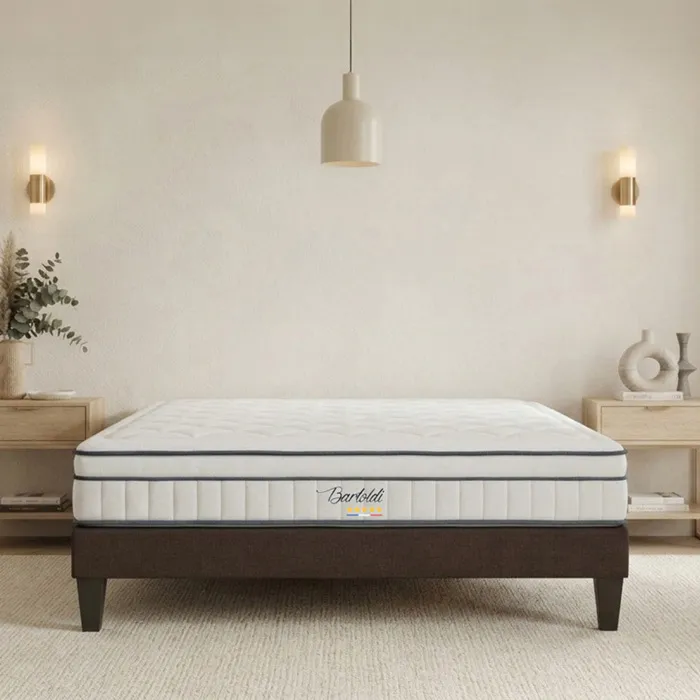 Matelas Bartoldi - Ressorts ensachés + mousse supersoft - 22 cm - 180x200 cm