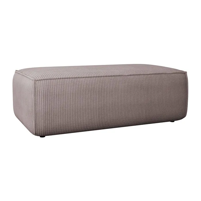 Pouf en velours côtelé mauve AMELIA