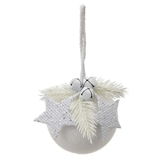 Boule De Noël Blanche D. 8 Cm - Feeric Lights & Christmas