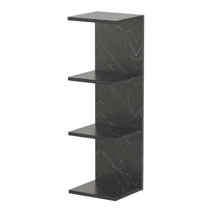 Étagère murale Surahammar 95 x 30 x 28 cm effet marbre noir en.casa