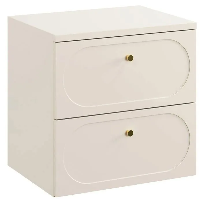 Meuble sous vasque suspendu avec plan DONNA SAND beige 60 cm