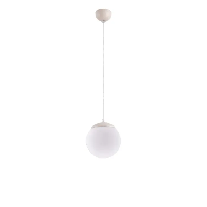 Suspensions Ugo Acier/verre Beige 1xe27 20cm Sollux