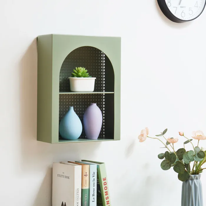 Étagère murale Jäller 40 x 30 x 13 cm vert en.casa