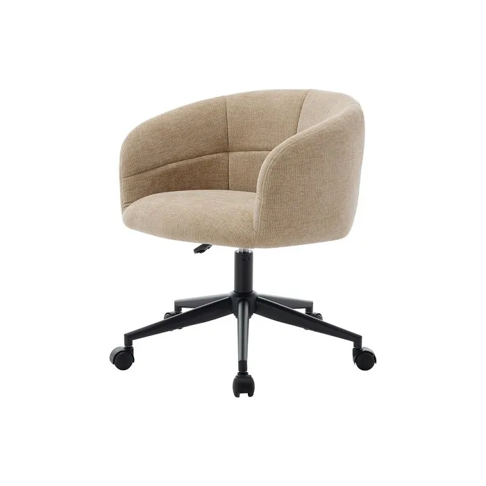 Chaise de bureau - Tissu texturé - Beige - NOMITIO