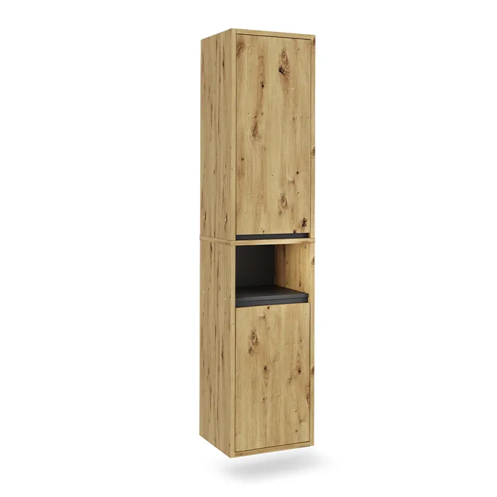 Vicco Armoire de salle de bain Artisan/gris 38x170cm avec 2 portes