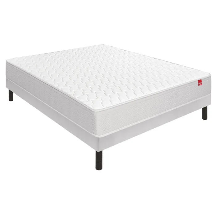 Ensemble Epeda DESTINATION + Sommier Escale confort ferme + Pieds 120x200 Ressorts