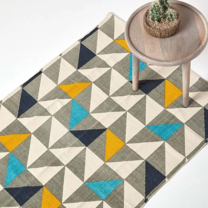 Tapis En Coton À Imprimé Géométrique Copenhagen 90x150cm - Homescapes
